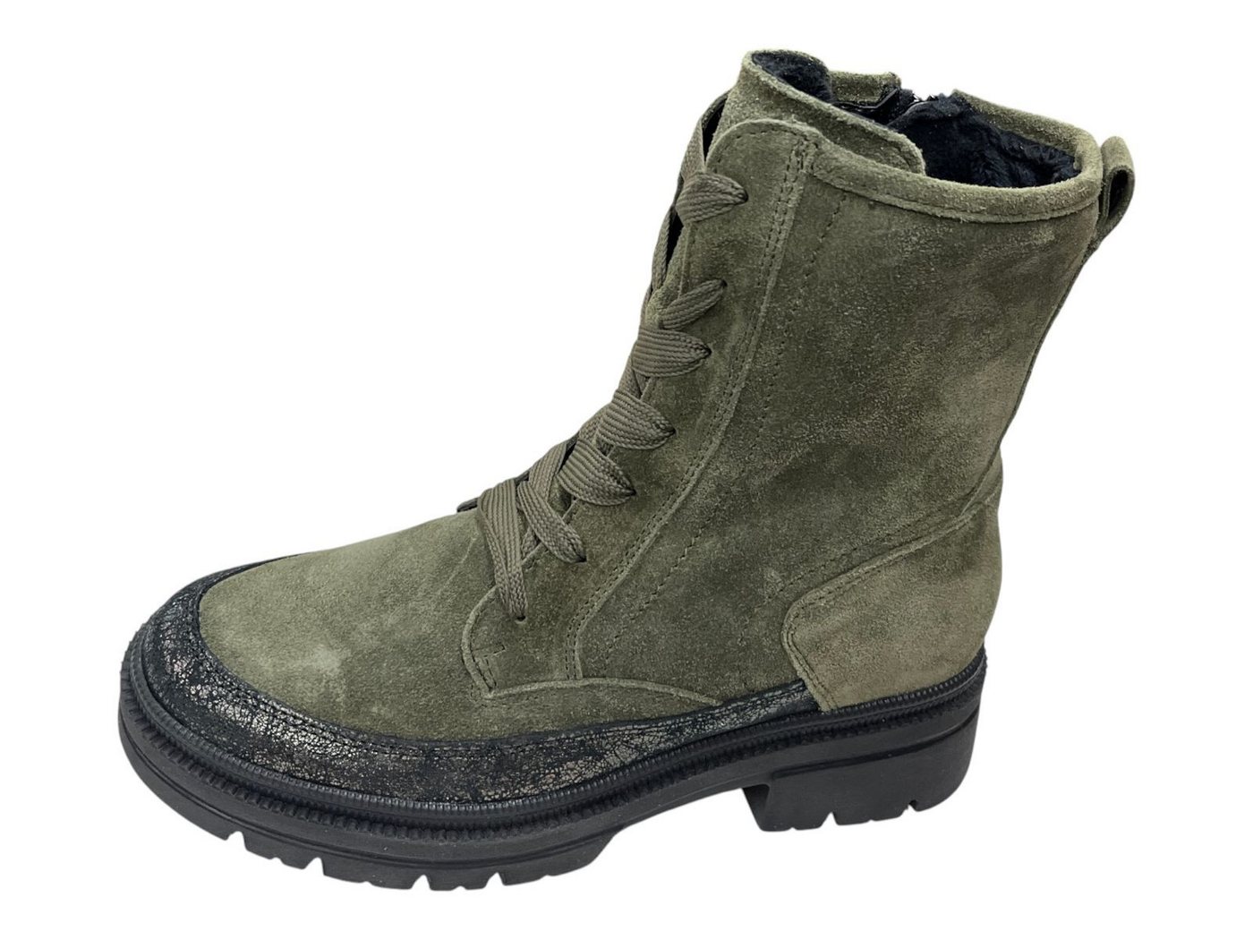 Waldläufer Damen Stiefel H-Amara 930806-201-246 anthrazit khaki Stiefelette