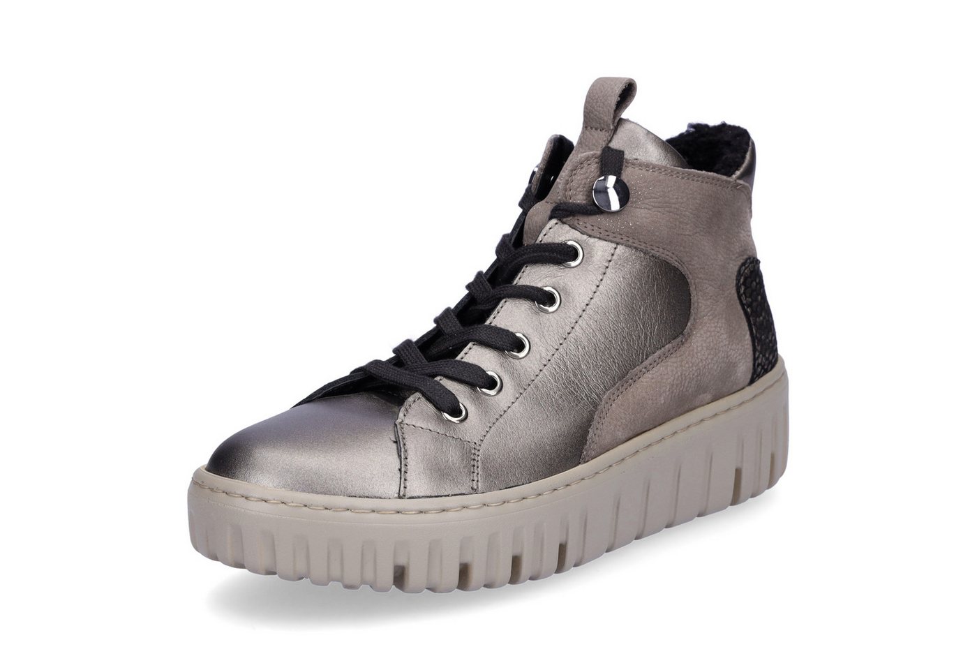 Waldläufer Damen Stiefelette Livia taupe metallic Stiefelette