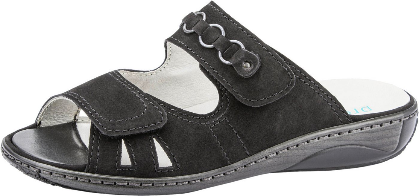 Waldläufer GARDA Pantolette, Keilabsatz, Sommerschuh, Schlappen mit Schmuckapplikation, Weite G