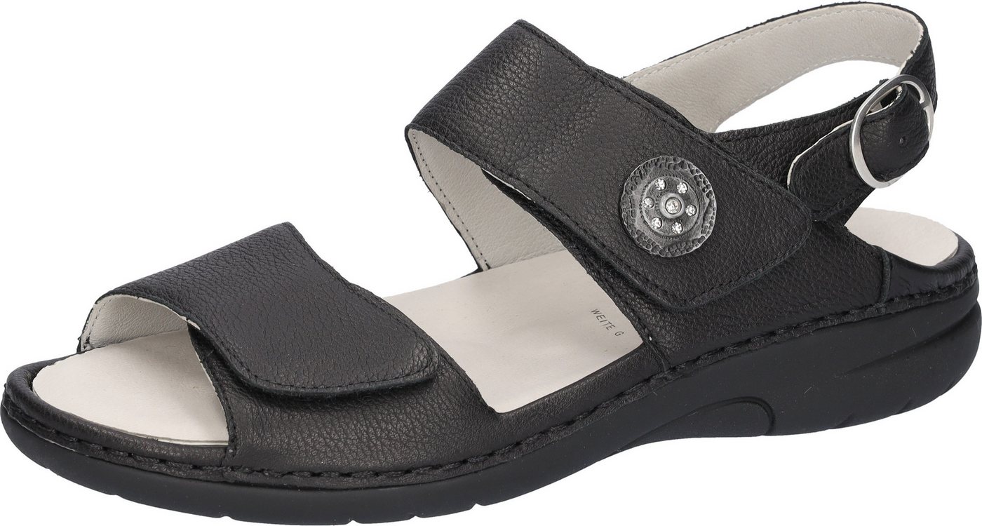 Waldläufer GUNNA Sandale Sommerschuh, Komfortschuh, Sandalette in Bequemweite G (weit) (schwarz)