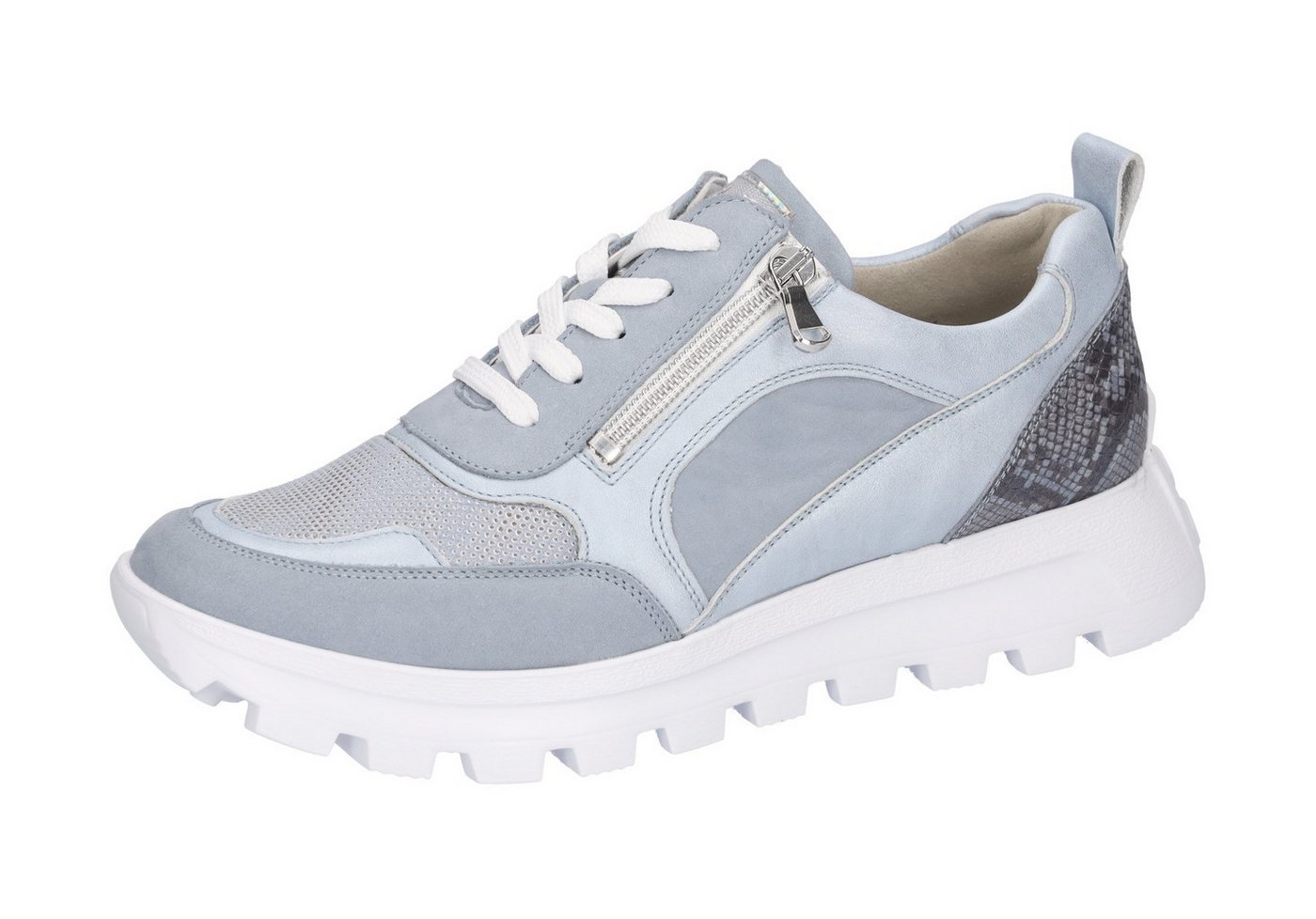 Waldläufer H-AJALA Plateausneaker, Halbschuh, Schnürschuh, Freizeitschuh mit Kontrastbesätzen, Weite H