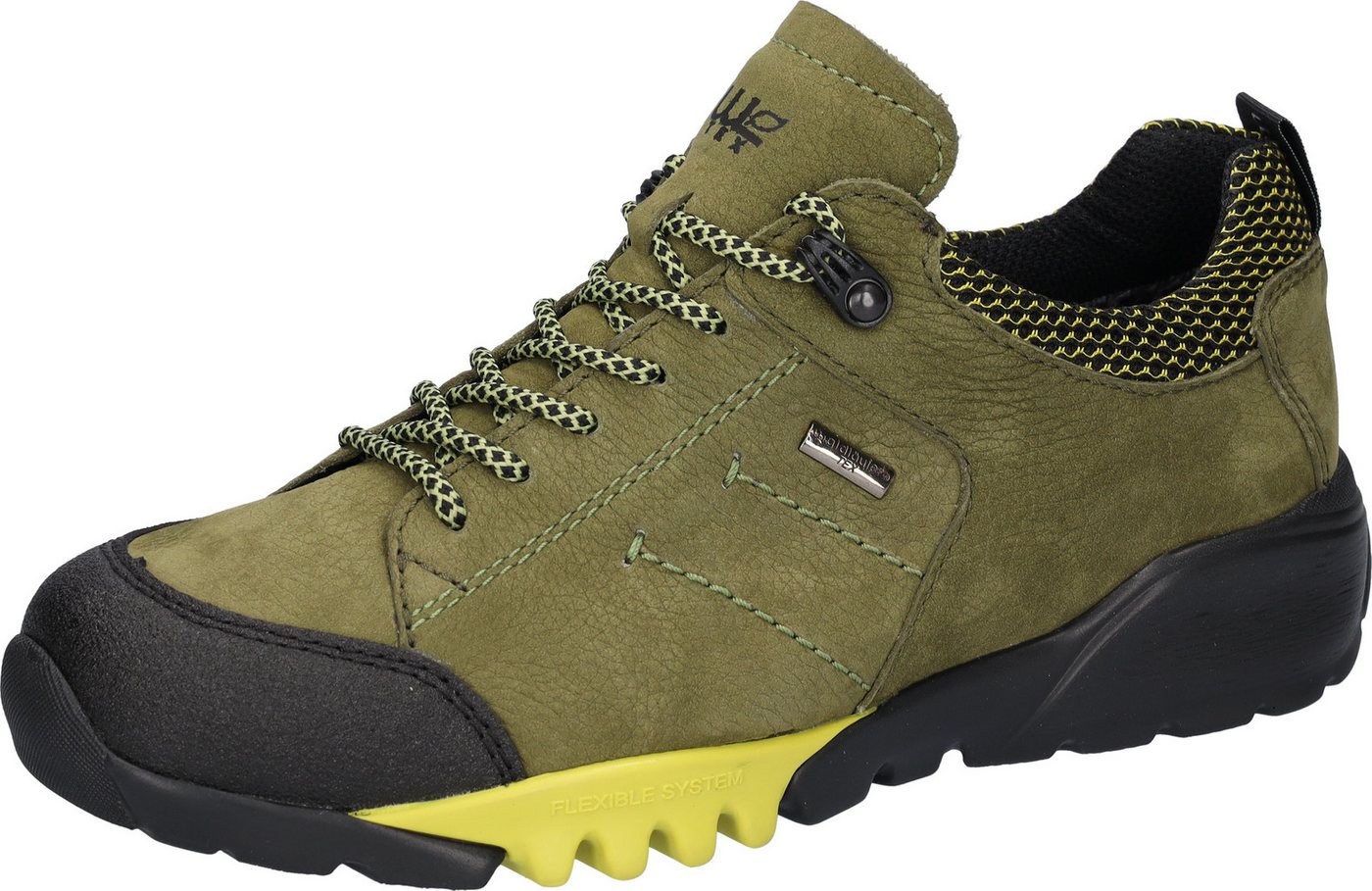 Waldläufer H-Amiata Trekkingschuh, Freizeitschuh, Halbschuh, Schnürschuh mit TEX-Membran, H-Weite (grün)