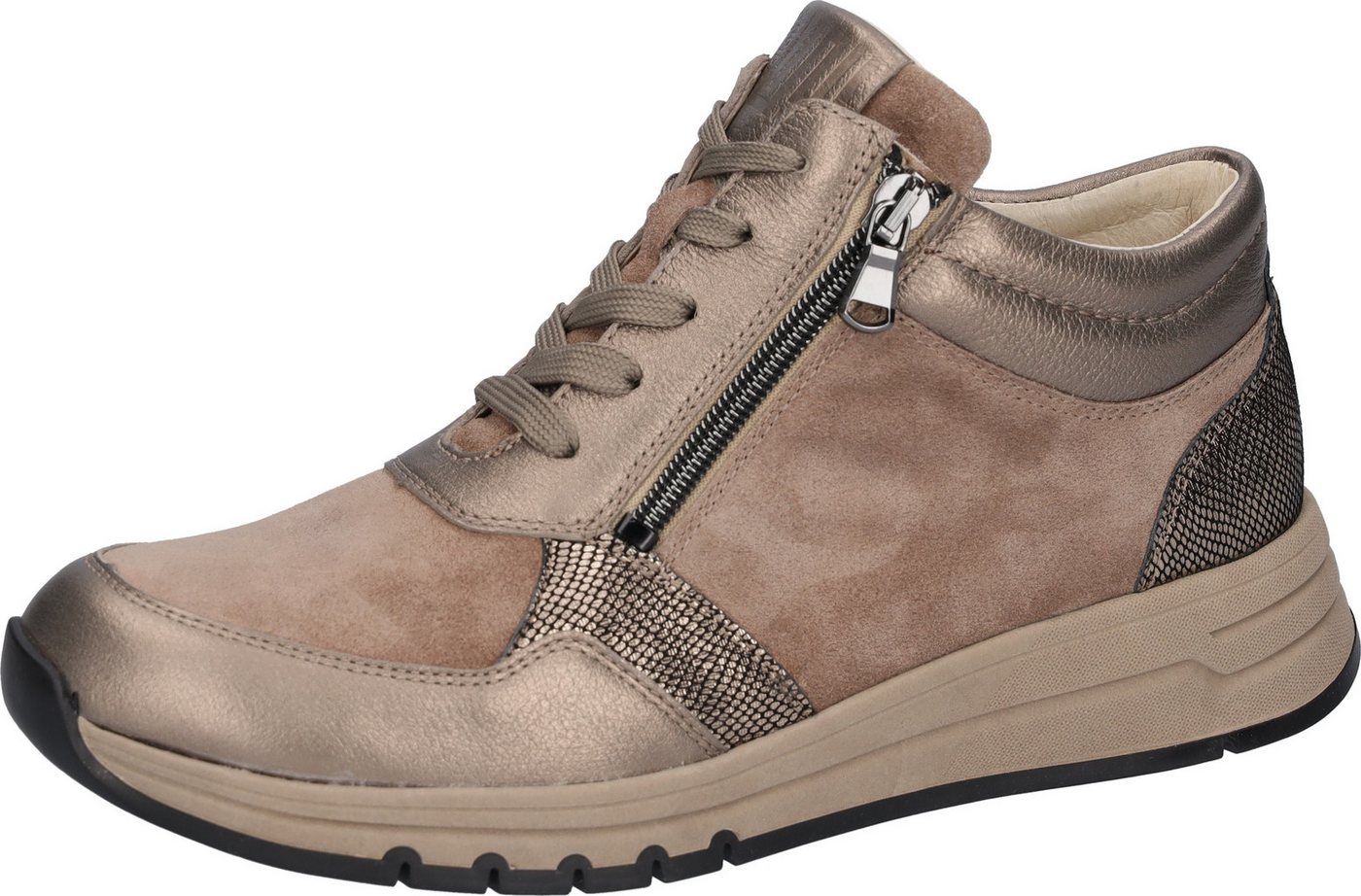 Waldläufer H-APRIL Schnürboots High Top Sneaker, Schnürstiefelette mit Reißverschlüssen