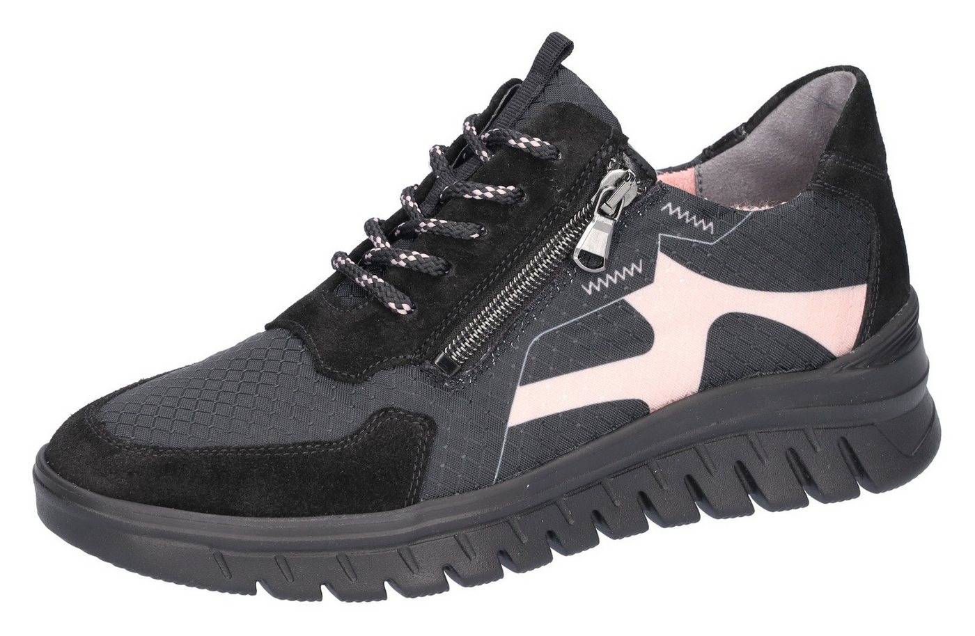 Waldläufer H-BIGGI Keilsneaker, Schnürer, Halbschuh, Freizeitschuh mit Kontrastnaht, Weite H