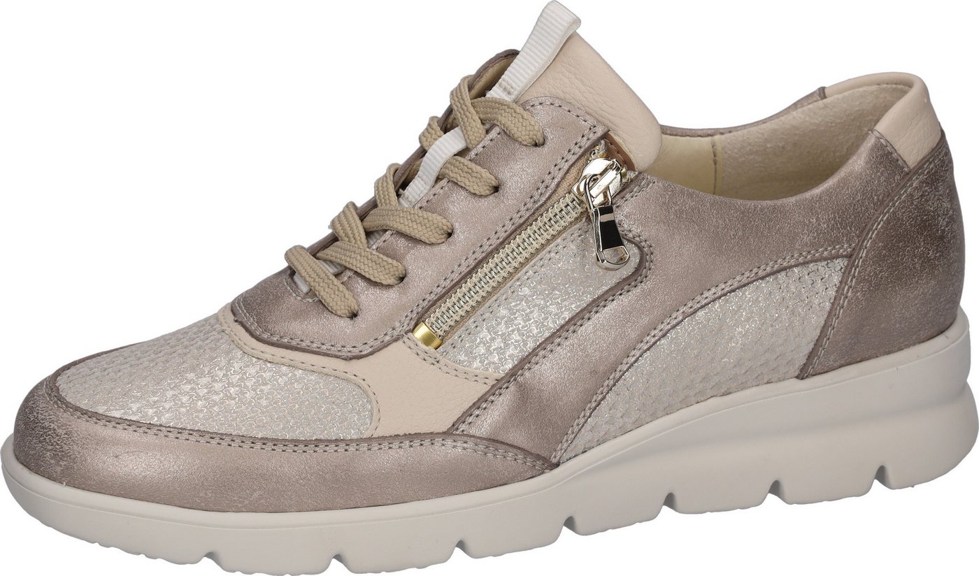Waldläufer H-BRUNI Keilsneaker Schnürschuh, Halbschuh in Bequemweite H (sehr weit) (beige/gold)
