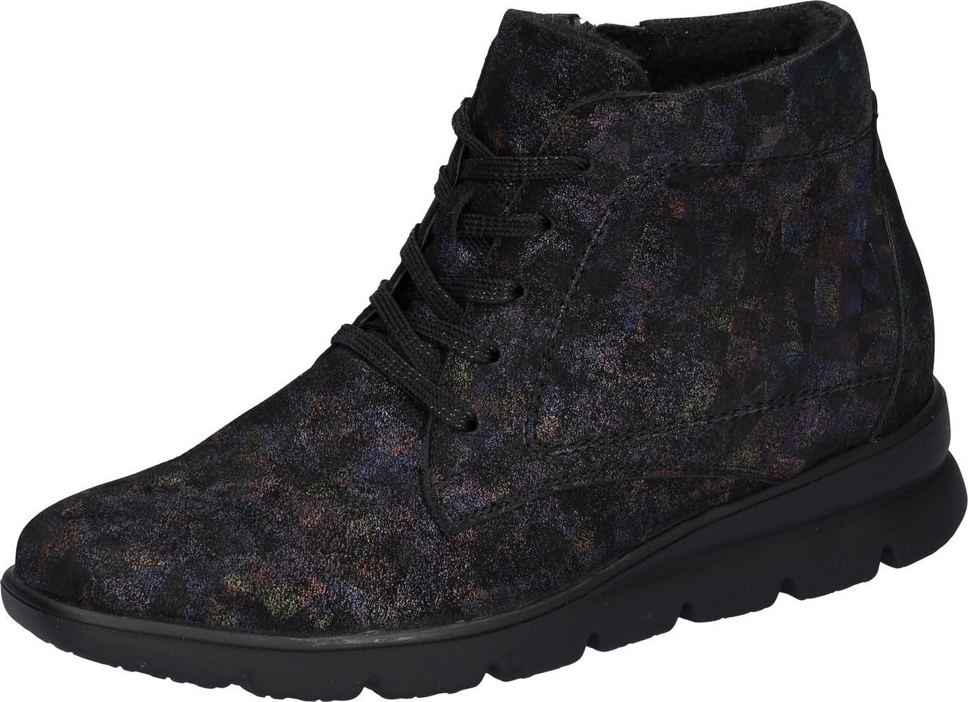 Waldläufer H-BRUNI Schnürboots, Winterboots, Metallic-Look, in Bequemweite G (weit)