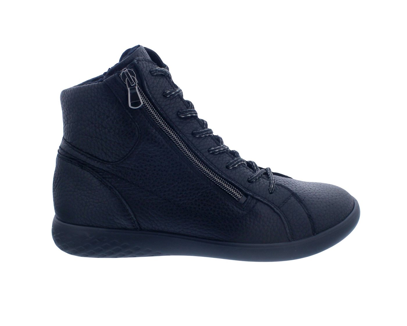 Waldläufer H-Cloé Stiefelette 947803-169-001, Hoxy - genarbtes Glattle Reißverschlussstiefel