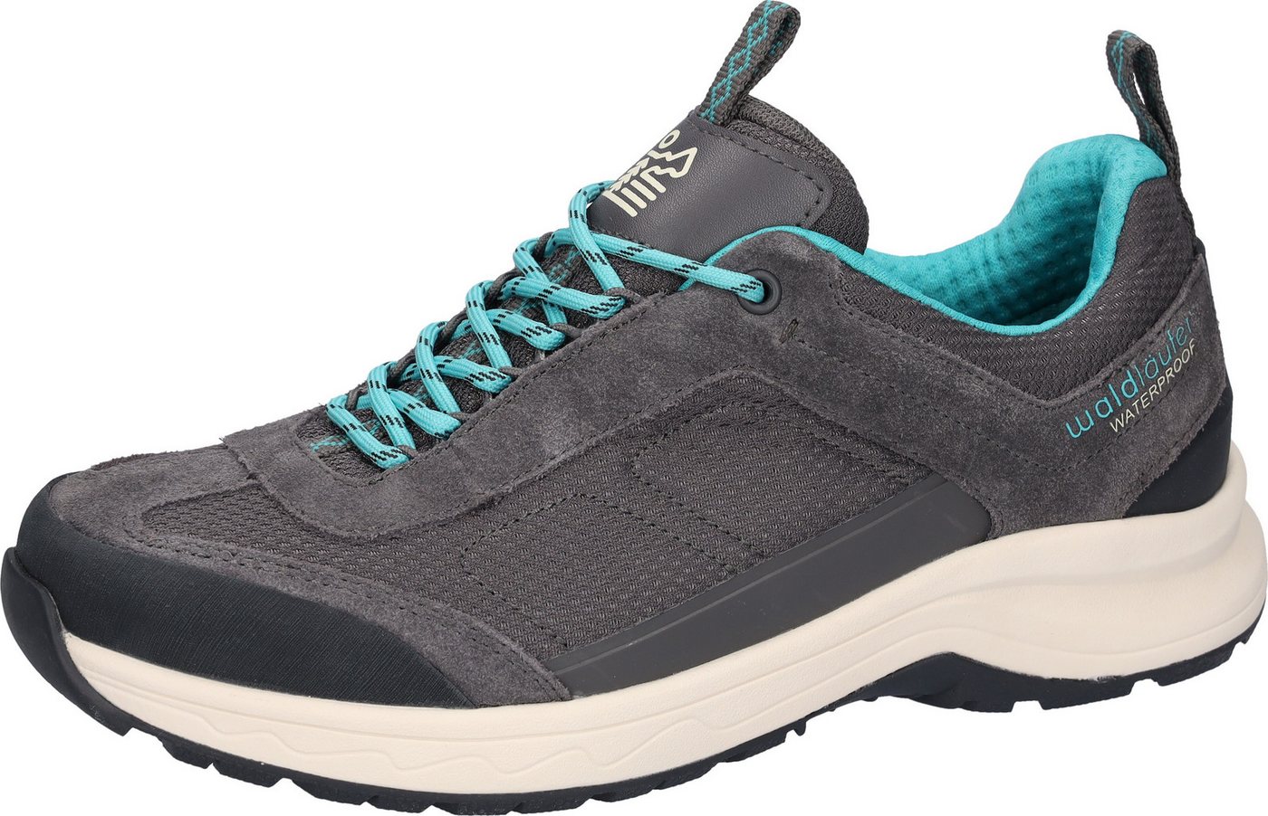 Waldläufer H-FREYA Sneaker Outdoorschuh, Schnürschuh in Schuhweite H (sehr weit), waterproof (grau/schwarz)
