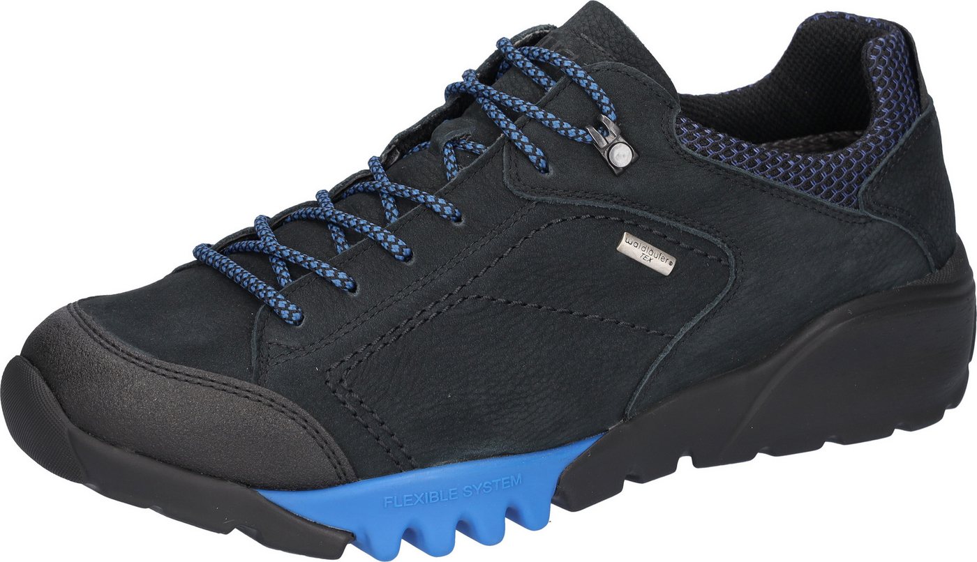 Waldläufer H-Fritz Trekkingschuh Freizeitschuh, Outdoorschuh, Sneaker mit TEX-Ausstattung, H-Weite (blau/schwarz)
