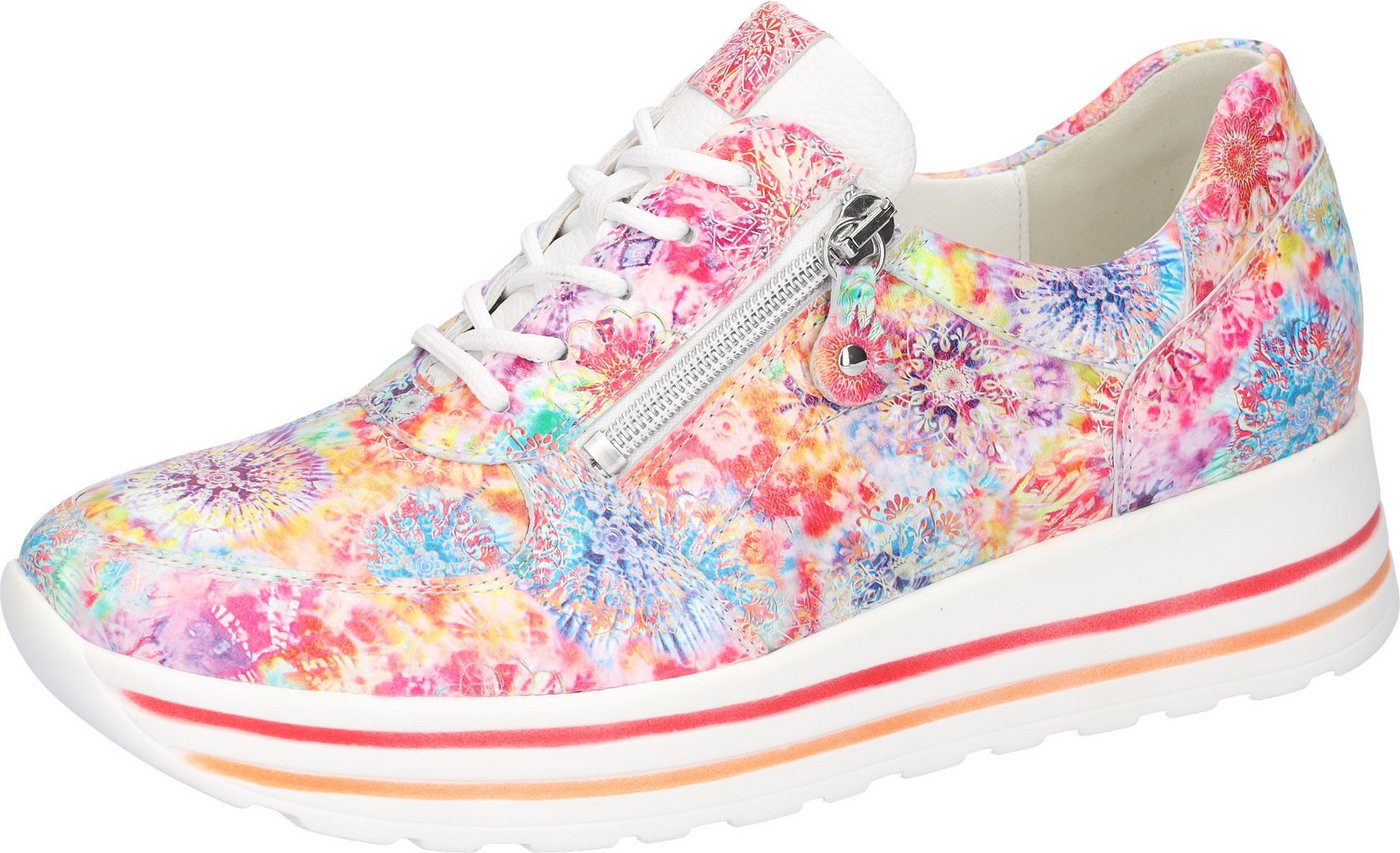 Waldläufer H-LANA Plateausneaker, Schnürer, Halbschuh, Komfortschuh, Reißverschluss, H-Weite (weiß)