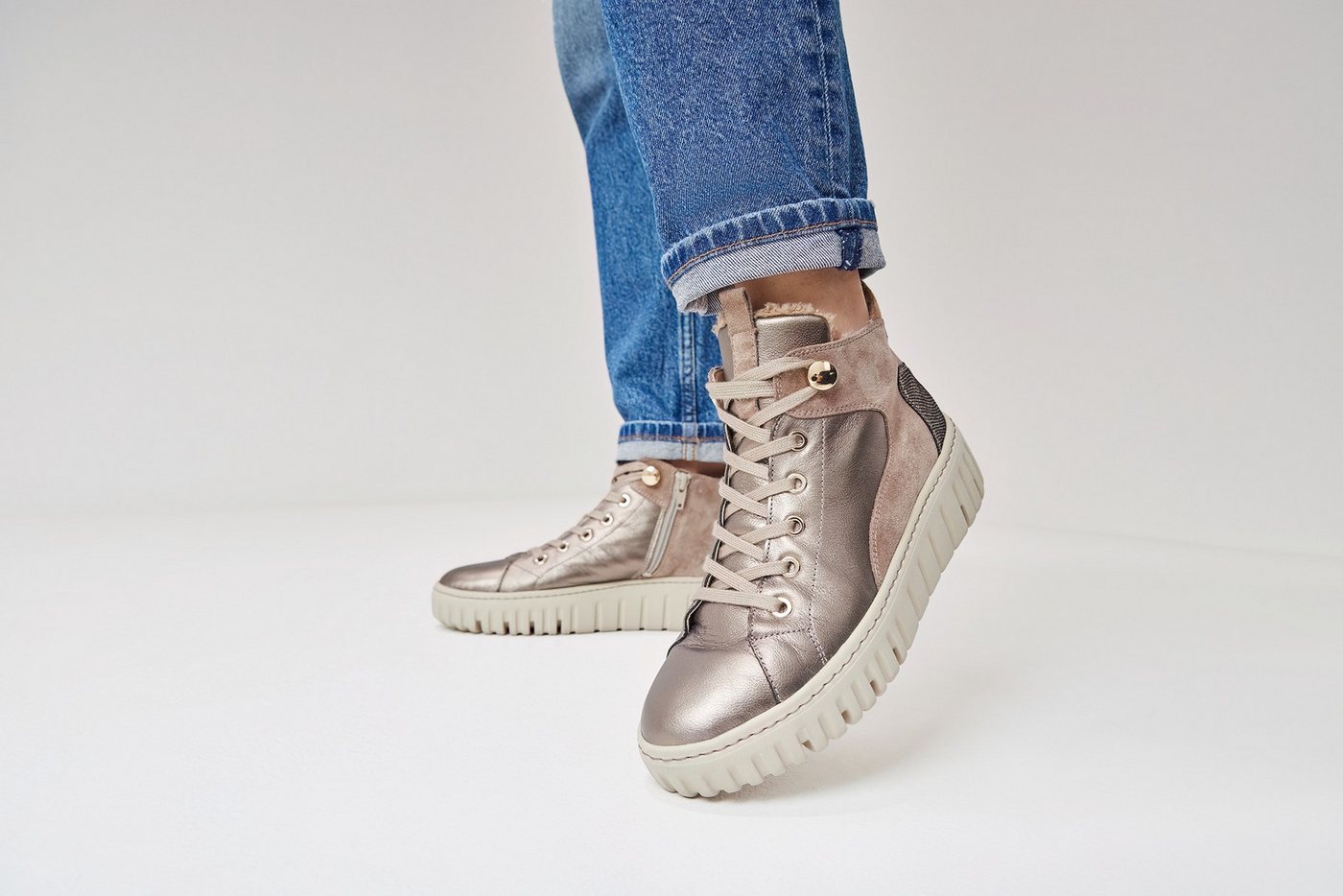 Waldläufer H-LIVIA Winterboots, Schnürboots, Komfort-Stiefelette in Bequemweite G (weit)