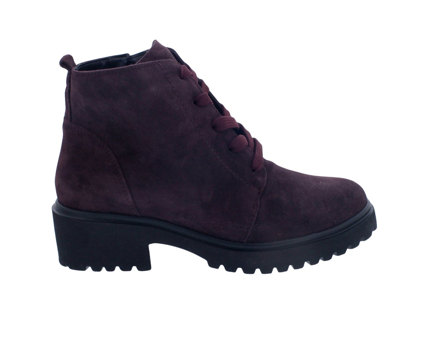 Waldläufer H-Luise Bootie 716807-195-020, Order - Velourleder, Bordo (Schnürstiefel