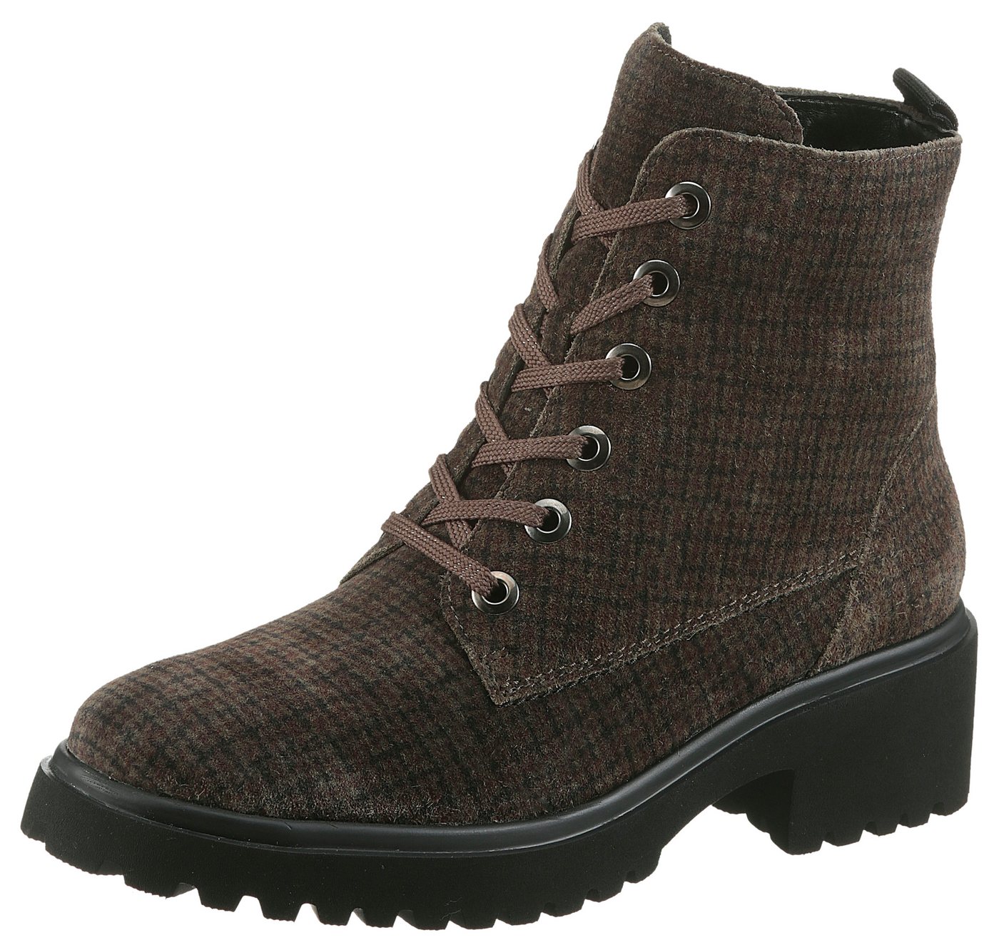 Waldläufer H-LUISE Schnürstiefelette Schnürboots, Profilsohle, Blockabsatz, in Komfortweite H (sehr weit)