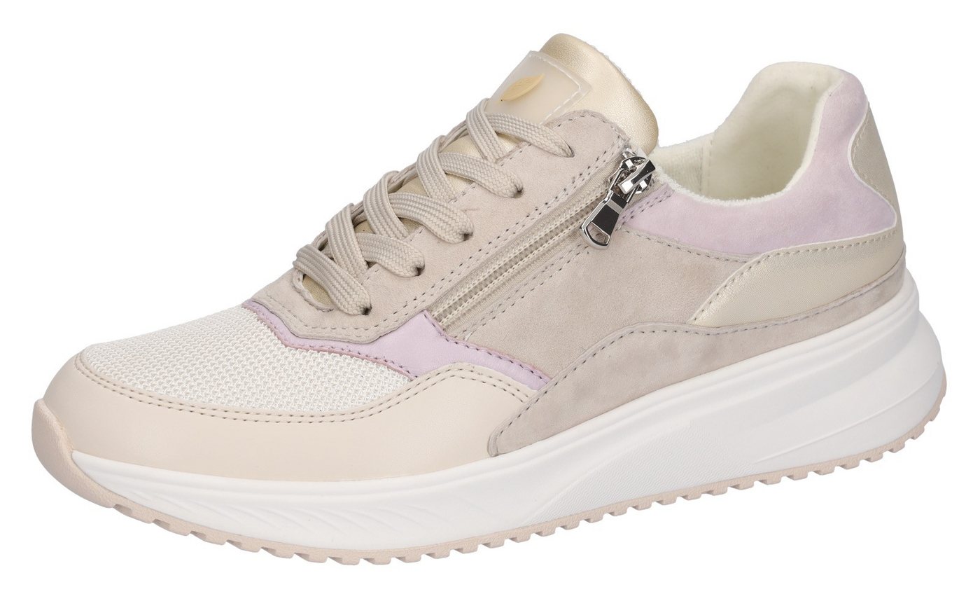 Waldläufer H-MARA Plateausneaker, Halbschuh, Freizeitschuh, Schnürschuh in Komfortweite H (beige)
