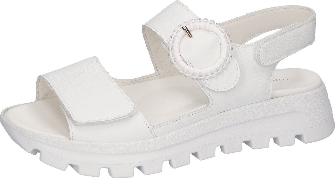 Waldläufer H-NELE Plateausandale Sommerschuh, Klettschuh in Komfortweite H (sehr weit) (weiß)