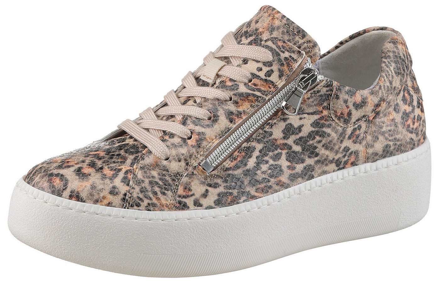 Waldläufer H-NICKY Plateausneaker, Freizeitschuh, Halbschuh, Schnürschuh mit seitlichem Reißverschluss