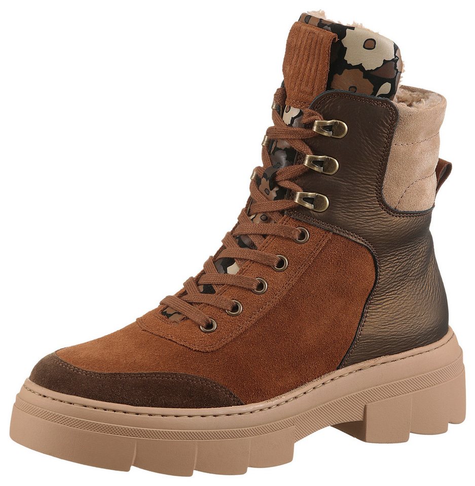 Waldläufer H-SAIGA Schnürboots Schnürstiefelette, Plateauboots in Komfortweite H (sehr weit)