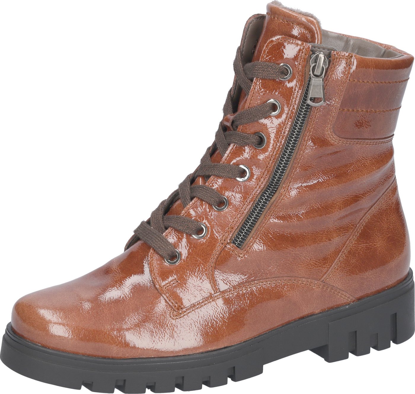 Waldläufer H-SERENA Schnürstiefelette, Schnürboots, Lackstiefelette, in Bequemweite G (weit)