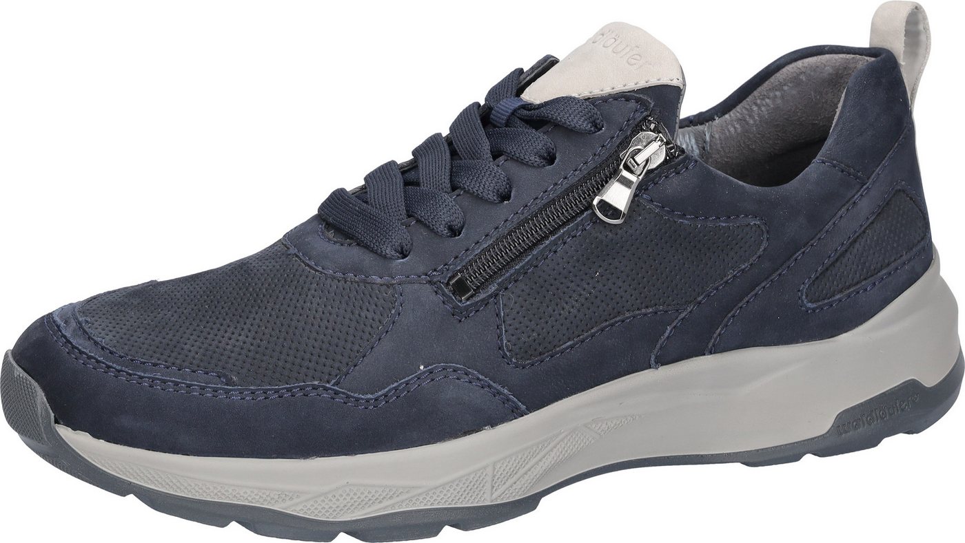 Waldläufer H-TOM Sneaker Schnürschuh, Komfortschuh in bequemer Schuhweite H (sehr weit) (blau/grau)