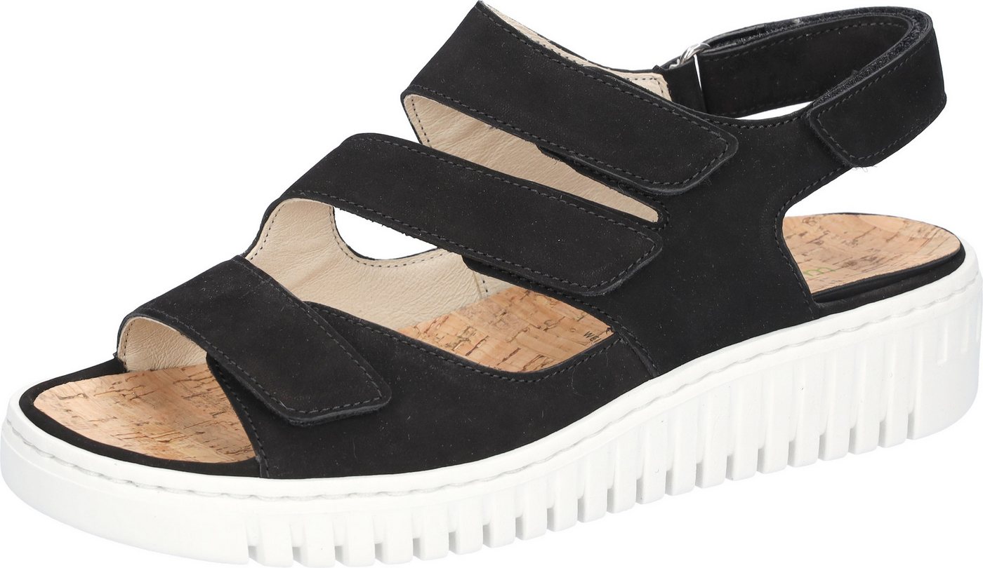 Waldläufer H-Willow Keilsandalette, Sommerschuh, Sandale, Keilabsatz, mit Kork-Fußbett, Weite H