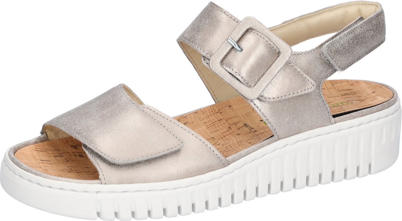 Waldläufer H-WILLOW Plateausandale Sommerschuh, Klettschuh, Bequemschuh mit Korkfußbett, H-Weite