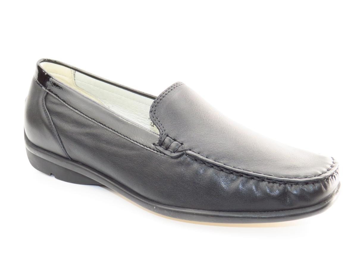 Waldläufer Harriet Leder schwarz H Slipper