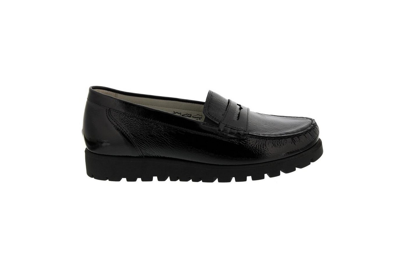 Waldläufer Hegli, Slipper, Profilsohle, Taipei (Lackleder), schwarz, W Slipper
