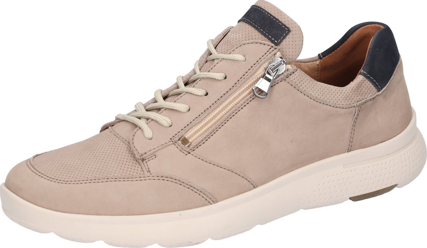 Waldläufer Heiko Sneaker in Schuhweite H (sehr weit), Freizeitschuh, Halbschuh, Schnürschuh (beige/blau)