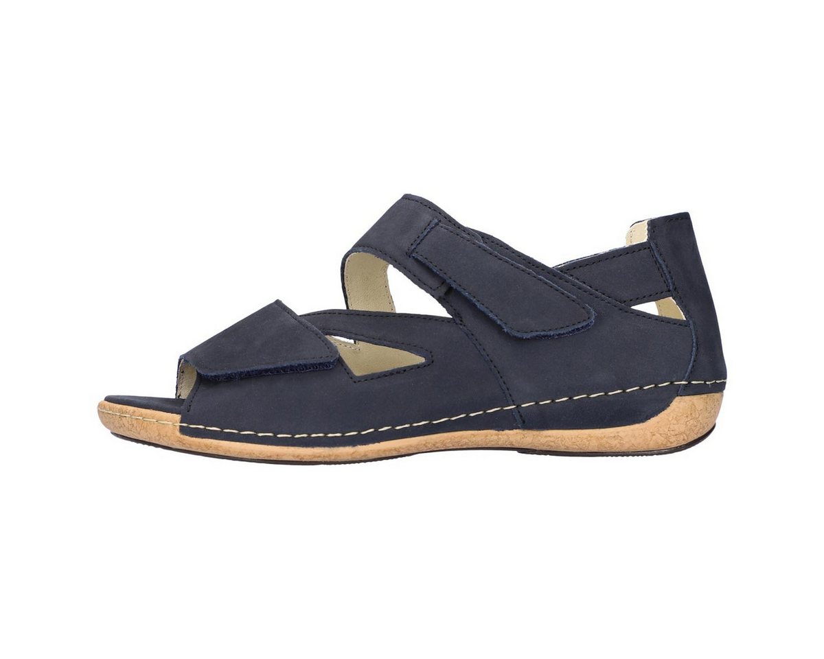 Waldläufer Heliett Sandale (1-tlg) Sandalen - Herausnehmbares Fußbett, Aus hochwertigem Nubukleder (blau)