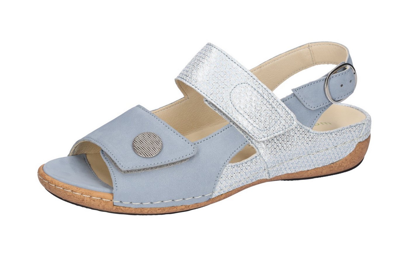 Waldläufer HELIETT Sandale, Sommerschuh, Klettschuh, Keilabsatz, in Komfortweite H (sehr weit)