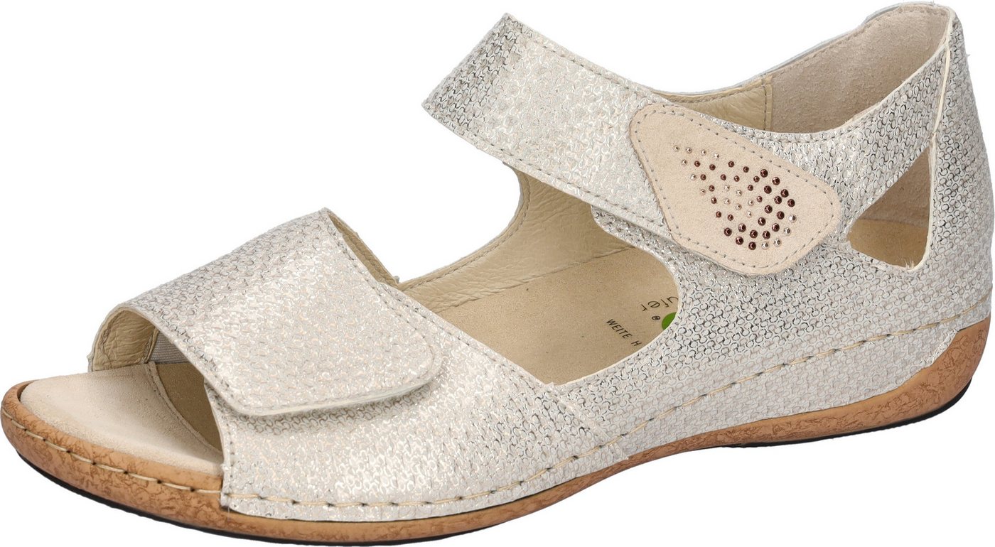 Waldläufer Heliett Sandale, Sommerschuh, Sandalette, Keilabsatz, mit Orthotritt, H-Weite (beige/gold)