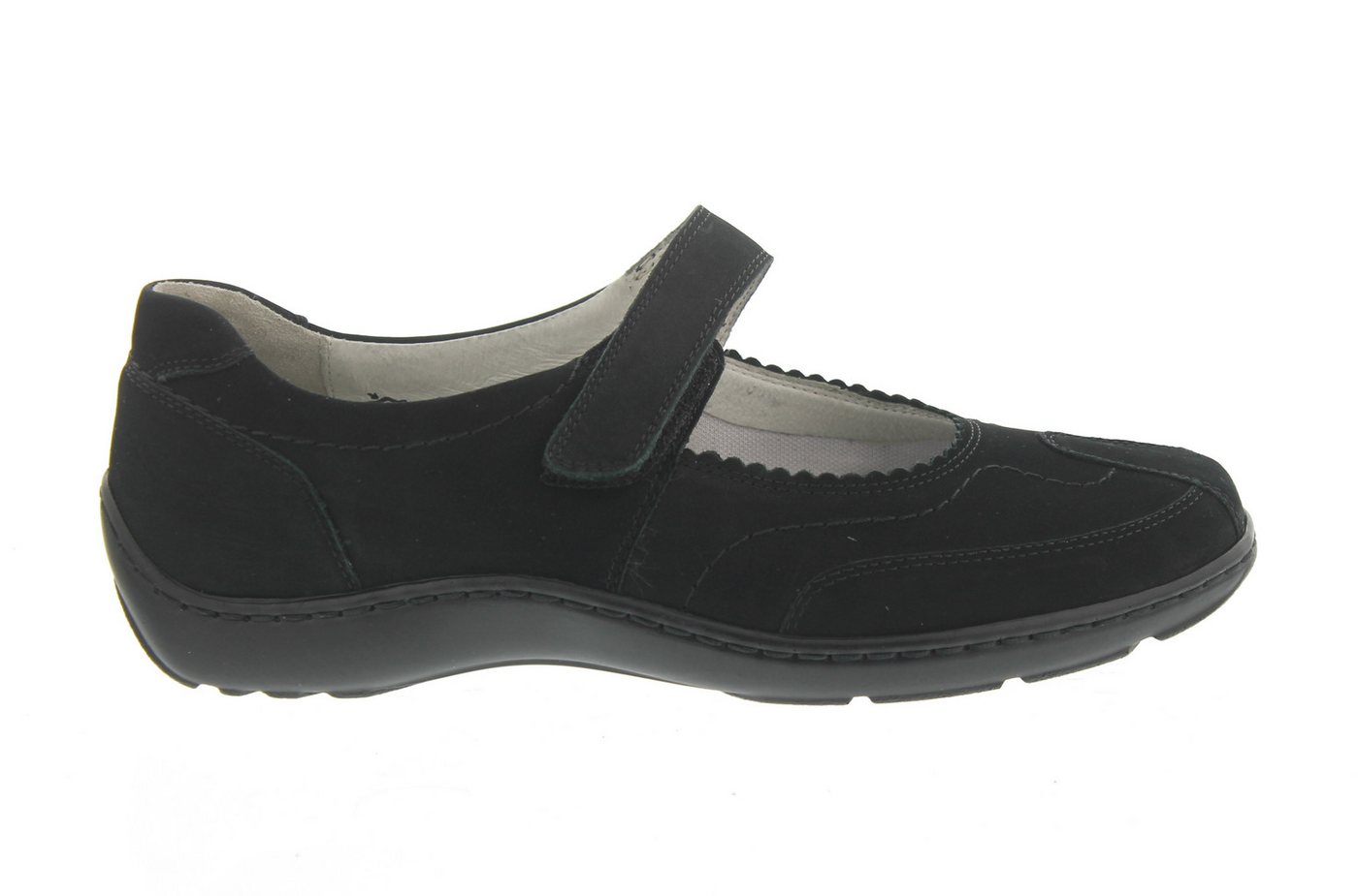 Waldläufer Henni Ballerina Klettver., Denver, schwarz, Pro-Aktiv Fussb Klettschuh