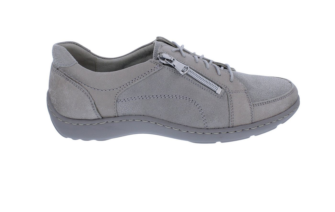 Waldläufer Henni Halbschuh mit ProAktiv Fußbett 496042-337-070, Nubukl Schnürschuh