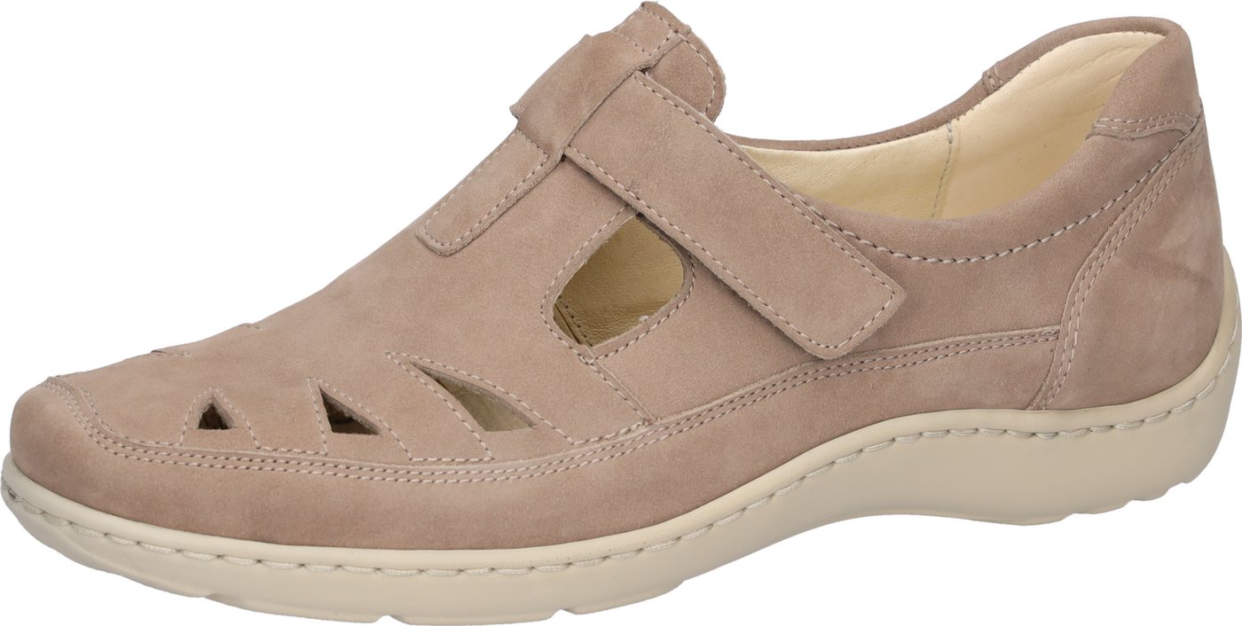 Waldläufer HENNI Klettschuh Halbschuh, Bequemschuh in Komfortweite H (sehr weit) (beige)