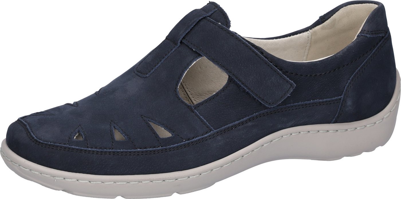 Waldläufer HENNI Klettschuh Halbschuh, Bequemschuh in Komfortweite H (sehr weit) (blau)