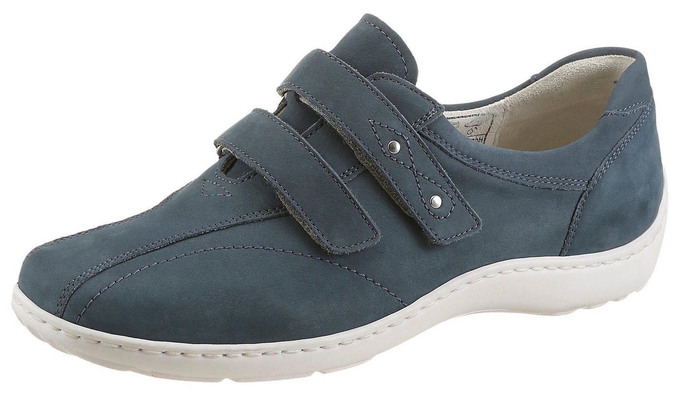 Waldläufer HENNI Klettschuh Komfortschuh, Freizeitschuh, Halbschuh mit Nieten und H-Weite (blau)
