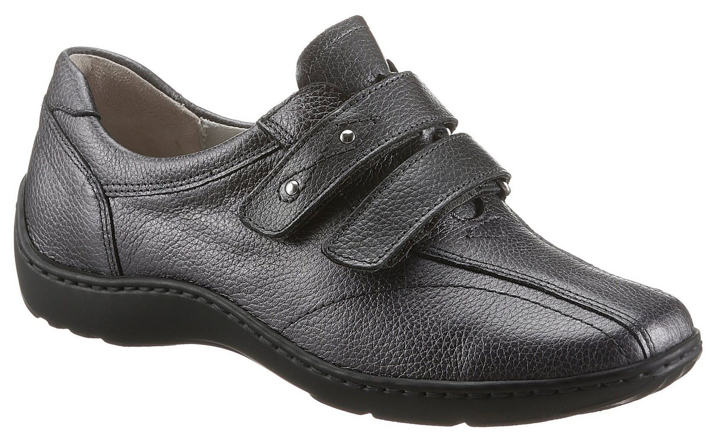 Waldläufer HENNI Klettschuh Slipper, Komfortschuh, Bequemschuh mit Klettverschlüsse, H-Weite