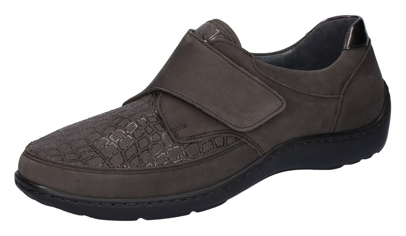 Waldläufer HENNI-Soft Klettschuh Slipper, Komfortschuh, Bequemschuh mit Orthotritt, Weite H (grau)