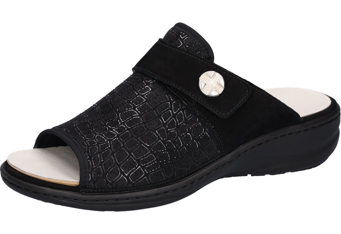 Waldläufer HERIA Pantolette, Bequemschuh, Hausschuh, Sommerschuh in Komfortweite H=sehr weit