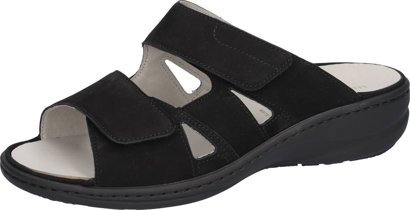 Waldläufer HERIA Pantolette Sommerschuh, Komfortschuh, Hausschuh in Weite H, mit Klettverschlüsse