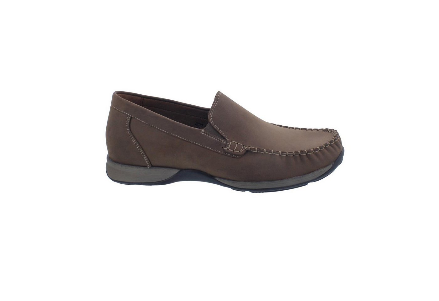 Waldläufer Herko Mokassin, Crazy Horse (Nubukleder), braun, Weite H 52 Slipper