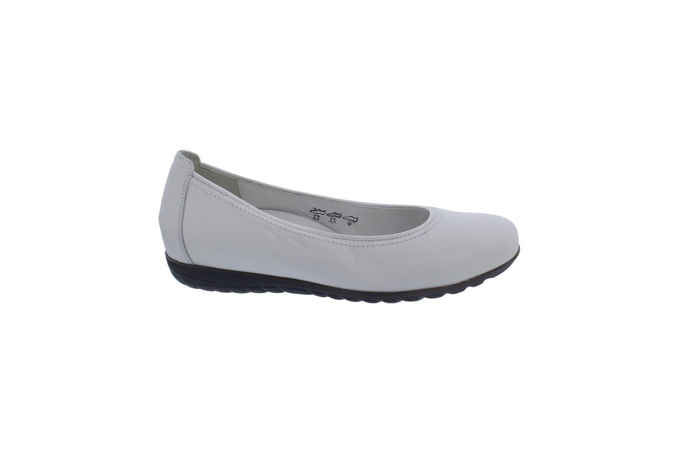 Waldläufer Hesima Ballerina 329051-171-150, Porto - Glattleder, Weiß, Slipper