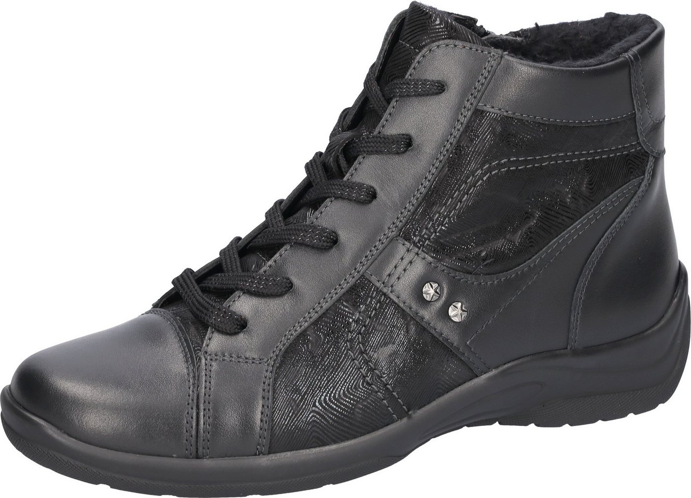 Waldläufer HESNA Winterboots Winterstiefelette, Schnürboots mit herausnehmbarer Einlage, H-Weite