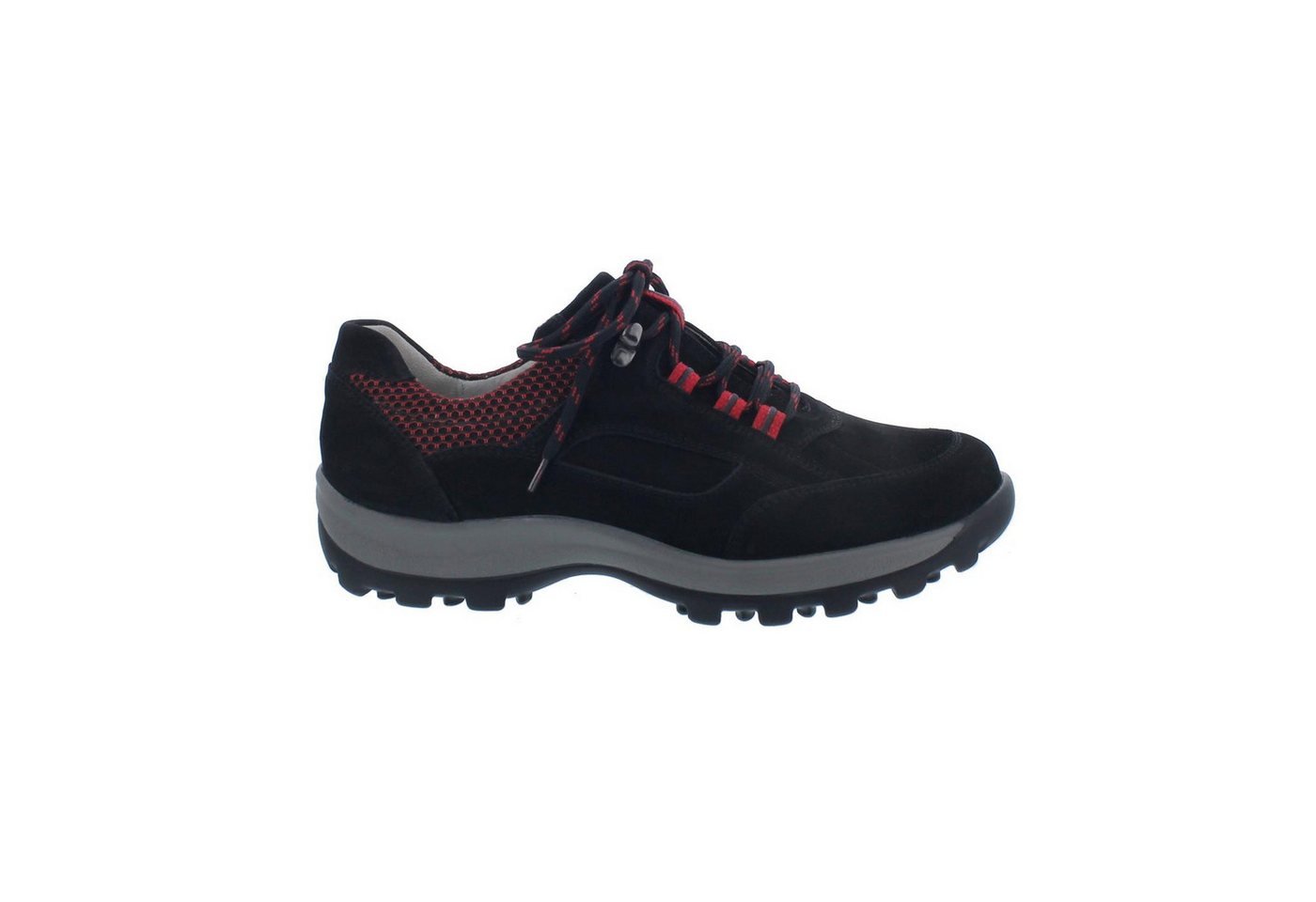 Waldläufer Holly Damen-Wanderhalbschuh, Denver Sport-Net, schwarz rubi Schnürschuh