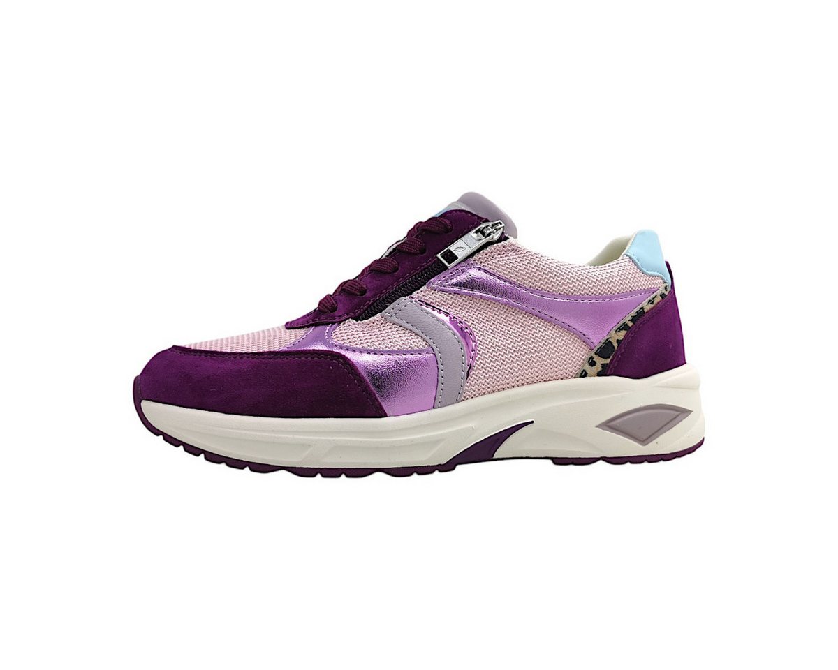 Waldläufer sportlicher Schnürer Schnürschuh (lila)