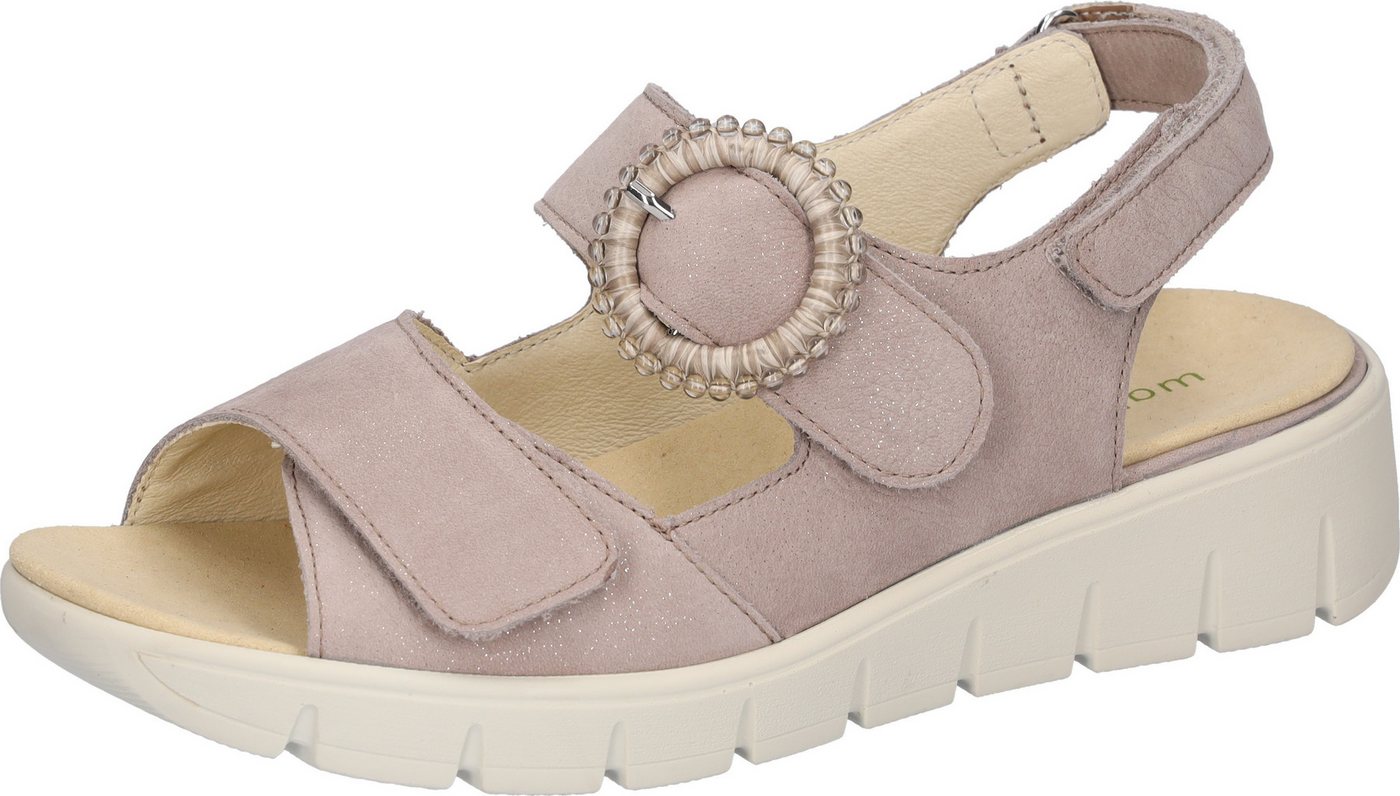 Waldläufer K-ADEA Sandale Sommerschuh, Keilsandalette mit Klettverschlüssen, K-Weite (braun)