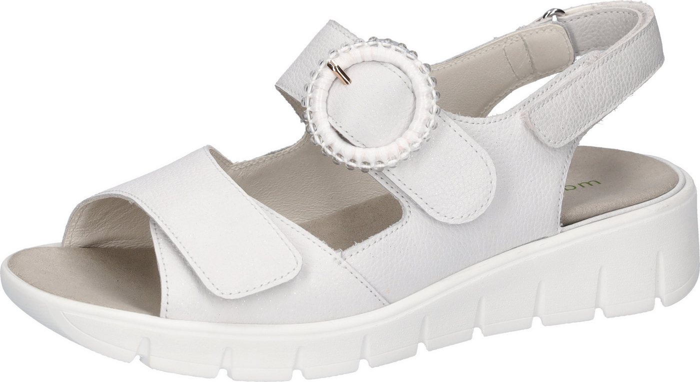 Waldläufer K-ADEA Sandale Sommerschuh, Keilsandalette mit Klettverschlüssen, K-Weite (weiß)
