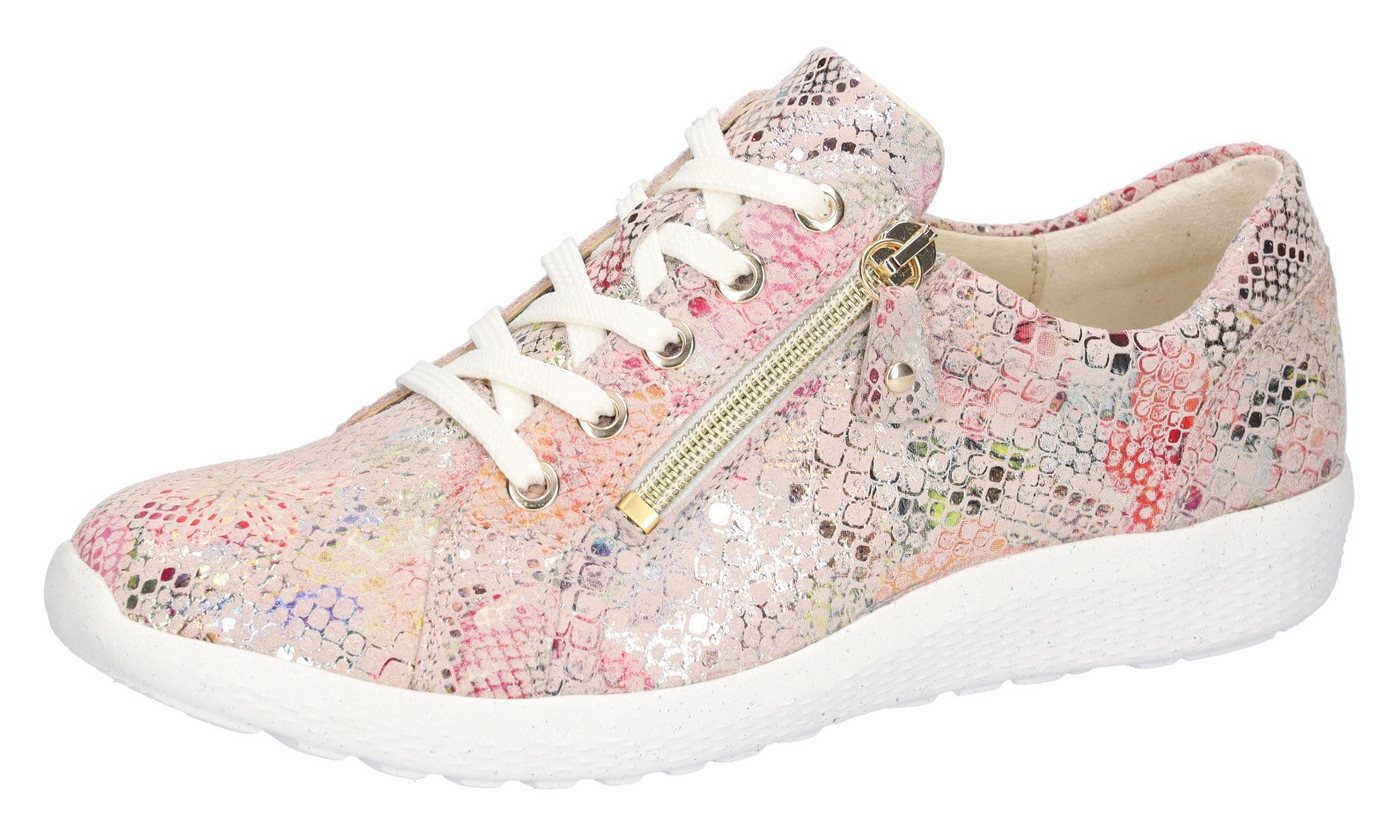 Waldläufer K-IRA Schnürschuh, Halbschuh, Komfortschuh mit farbenfrohem Druck, Schuhweite K
