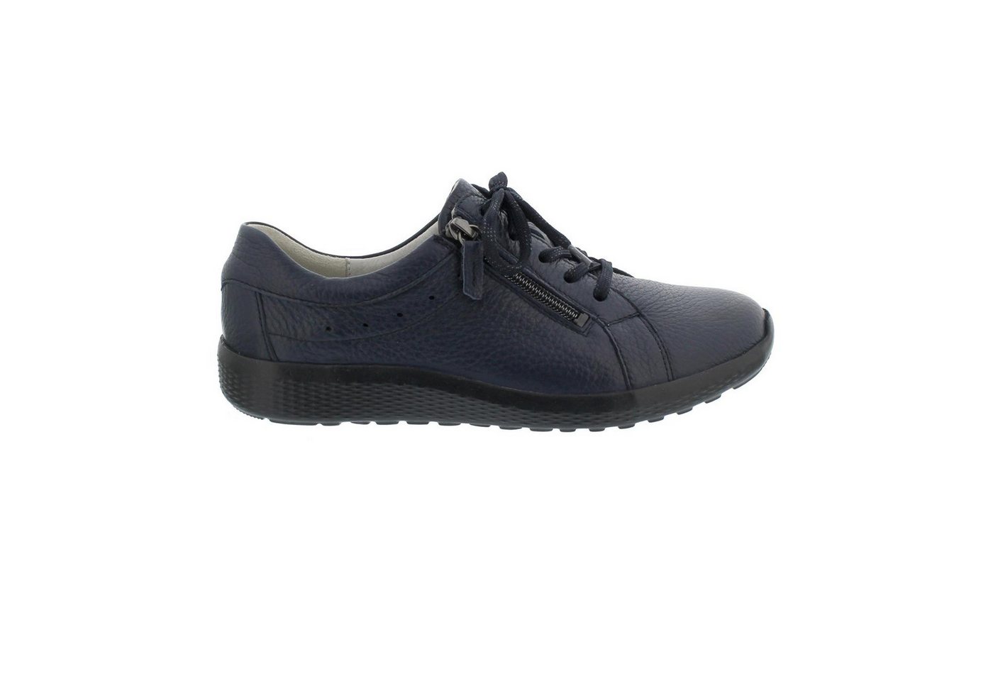 Waldläufer K-Ira Sneaker, Hirsch-Leder, notte (dunkelblau), Weite K 63 Schnürschuh