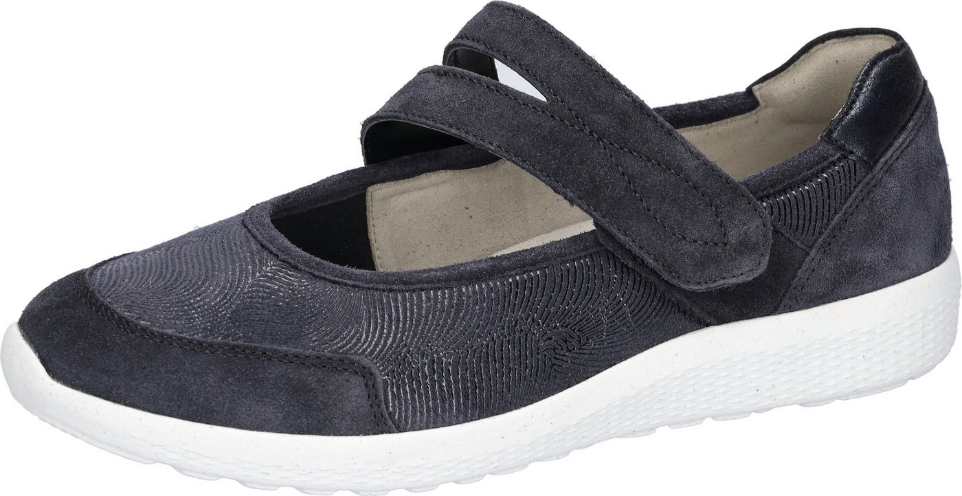 Waldläufer K-IRA Soft Riemchenballerina Schlupfschuh mit Klettriegel, Bequemschuh, K-Weite